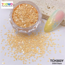 Load image into Gallery viewer, TCT-915 | 1MM White Macaroon Kawaii Star Glitter Sequin for Nail Art Makeup Crafts DIY Tumbler Epoxy Resin - Non-Toxic Shining Glitter by TCOWO