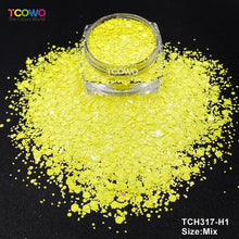 Load image into Gallery viewer, TCT-025 Mix Color Chunky & Fine Glitter, Solvent Resistant Sequins for Nail Art, Nail Gel, Nail Polish, Makeup & DIY Decoration