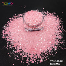 Load image into Gallery viewer, TCT-025 Mix Color Chunky & Fine Glitter, Solvent Resistant Sequins for Nail Art, Nail Gel, Nail Polish, Makeup & DIY Decoration