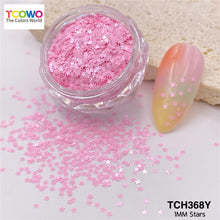 Load image into Gallery viewer, TCT-915 | 1MM White Macaroon Kawaii Star Glitter Sequin for Nail Art Makeup Crafts DIY Tumbler Epoxy Resin - Non-Toxic Shining Glitter by TCOWO