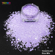 Load image into Gallery viewer, TCT-025 Mix Color Chunky & Fine Glitter, Solvent Resistant Sequins for Nail Art, Nail Gel, Nail Polish, Makeup & DIY Decoration
