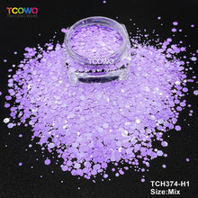 Load image into Gallery viewer, TCT-025 Mix Color Chunky & Fine Glitter, Solvent Resistant Sequins for Nail Art, Nail Gel, Nail Polish, Makeup & DIY Decoration