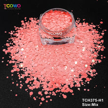 Load image into Gallery viewer, TCT-025 Mix Color Chunky & Fine Glitter, Solvent Resistant Sequins for Nail Art, Nail Gel, Nail Polish, Makeup & DIY Decoration