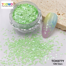 Load image into Gallery viewer, TCT-915 | 1MM White Macaroon Kawaii Star Glitter Sequin for Nail Art Makeup Crafts DIY Tumbler Epoxy Resin - Non-Toxic Shining Glitter by TCOWO