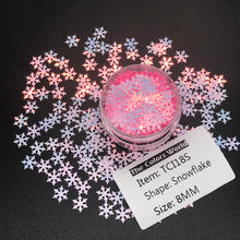 Load image into Gallery viewer, TCT-201 TCOWO Holiday Customs Twinkle Christmas Snowflakes Biodegradable Glitter Nail Art Glitter