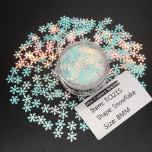 Load image into Gallery viewer, TCT-201 TCOWO Holiday Customs Twinkle Christmas Snowflakes Biodegradable Glitter Nail Art Glitter