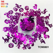 Load image into Gallery viewer, TCT-854 Halloween Pumpkin Ghost Skull Cat Shape Sequins Glitter Festival Party Decorations