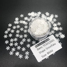 Load image into Gallery viewer, TCT-201 TCOWO Holiday Customs Twinkle Christmas Snowflakes Biodegradable Glitter Nail Art Glitter