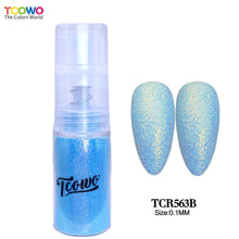 Load image into Gallery viewer, TCT-921 Fine Glitter Ombre Powder Spray, Gold Background Iridescent Rainbow Glitter, 12 Colors 38um, Easy to Use for Nail Art Hair Skin Crafts, MSDS Certified, Guangdong China