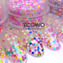 Load image into Gallery viewer, TCT-893 Smallest Love Heart Mix Glitter 1MM - Non-Toxic Shimmer for DIY, Nail Art, Cosmetics & Festival
