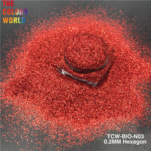 Load image into Gallery viewer, TCT-852 TCOWO Eco-Friendly Biodegradable Glitter Powder Plant Cellulose Cosmetic Grade 0.2mm Hexagon Shining Sparkle for Face Eye Nail Hair Crafts Halloween Christmas Wedding Shoes Tumbler Wholesale