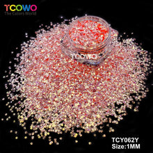 Load image into Gallery viewer, TCT-1035 Wholesale Embossed Eco-Friendly High Sparkle Silver Mirror Glitter Powder Bulk 1MM Fine Chunky PET Non-Toxic for Nails Tumblers Resin Crafts Party Decor Cosmetics Valentines Printing 