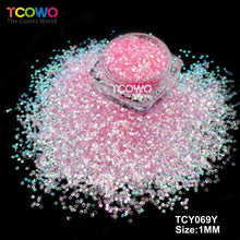 Load image into Gallery viewer, TCT-1035 Wholesale Embossed Eco-Friendly High Sparkle Silver Mirror Glitter Powder Bulk 1MM Fine Chunky PET Non-Toxic for Nails Tumblers Resin Crafts Party Decor Cosmetics Valentines Printing 