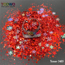 Load image into Gallery viewer, TCT-932 Christmas Sparkle Glitter Sequins Non-Toxic Eco-Friendly PET Glitter for Nail Art, Resin, Candle, DIY Crafts, Face Body Hair Makeup, Festival & Wedding Decorations
