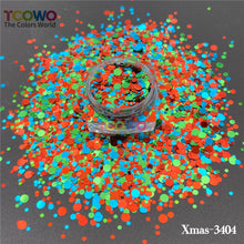 Load image into Gallery viewer, TCT-932 Christmas Sparkle Glitter Sequins Non-Toxic Eco-Friendly PET Glitter for Nail Art, Resin, Candle, DIY Crafts, Face Body Hair Makeup, Festival & Wedding Decorations