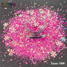 Load image into Gallery viewer, TCT-932 Christmas Sparkle Glitter Sequins Non-Toxic Eco-Friendly PET Glitter for Nail Art, Resin, Candle, DIY Crafts, Face Body Hair Makeup, Festival & Wedding Decorations