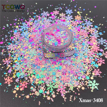 Load image into Gallery viewer, TCT-932 Christmas Sparkle Glitter Sequins Non-Toxic Eco-Friendly PET Glitter for Nail Art, Resin, Candle, DIY Crafts, Face Body Hair Makeup, Festival & Wedding Decorations