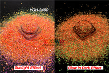 Load image into Gallery viewer, TCT-720 Glow in Dark Luminous Iridescent Chunky Glitter for Nails Art Tumbler Resin Crafts Festival Decoration