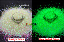 Load image into Gallery viewer, TCT-720 Glow in Dark Luminous Iridescent Chunky Glitter for Nails Art Tumbler Resin Crafts Festival Decoration