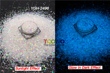 Load image into Gallery viewer, TCT-720 Glow in Dark Luminous Iridescent Chunky Glitter for Nails Art Tumbler Resin Crafts Festival Decoration