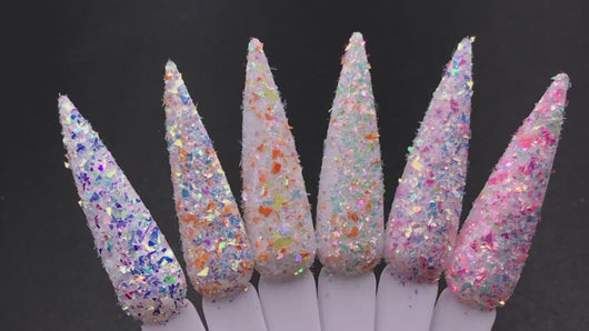 Colorful Iridescent Rainbow Shards Irregular Flakes Nails Glitter