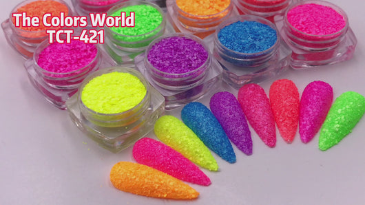 Neon Matte Color Chunky Glitter Powder