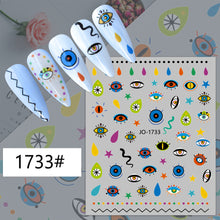 Load image into Gallery viewer, Eye Nail Decal 1733#