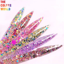 Load image into Gallery viewer, Iridescent Mixed Hexagon Glitter Sequins