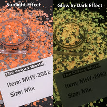 Load image into Gallery viewer, TCT-599 Reflective Flash Glow In Dark Glitter Chunky Nails Glitter Luminous Nail Decoration Crafts Manicure Festival Accessories
