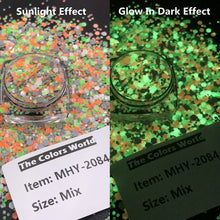 Load image into Gallery viewer, TCT-599 Reflective Flash Glow In Dark Glitter Chunky Nails Glitter Luminous Nail Decoration Crafts Manicure Festival Accessories