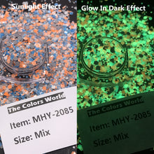 Load image into Gallery viewer, TCT-599 Reflective Flash Glow In Dark Glitter Chunky Nails Glitter Luminous Nail Decoration Crafts Manicure Festival Accessories