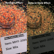 Load image into Gallery viewer, TCT-599 Reflective Flash Glow In Dark Glitter Chunky Nails Glitter Luminous Nail Decoration Crafts Manicure Festival Accessories