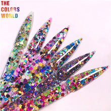 Load image into Gallery viewer, Iridescent Mixed Hexagon Glitter Sequins