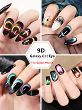 Load image into Gallery viewer, TCT-388 9D Chameleon Magnetic Cat Eye Nail Powder Galaxy Cat Eye Starry Sky Magnetic Party Decoration Pigment Aurora Glitter Mermaid Manicure
