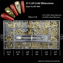 Load image into Gallery viewer, Flatback AB Glass Crystal Rhinestone 004