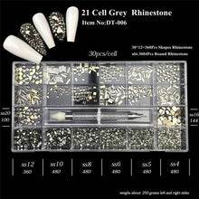 Load image into Gallery viewer, Flatback AB Glass Crystal Rhinestone 006