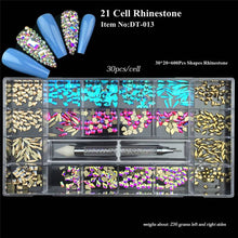 Load image into Gallery viewer, Flatback AB Glass Crystal Rhinestone 013