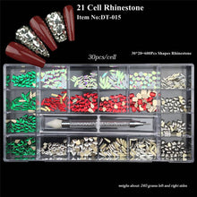 Load image into Gallery viewer, Flatback AB Glass Crystal Rhinestone 015