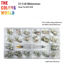 Load image into Gallery viewer, Flatback AB Glass Crystal Rhinestone 018