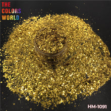 Load image into Gallery viewer, Chunky Mix Hexagon Metallic Luster Glitter