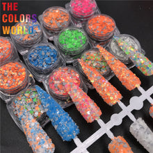 Load image into Gallery viewer, TCT-599 Reflective Flash Glow In Dark Glitter Chunky Nails Glitter Luminous Nail Decoration Crafts Manicure Festival Accessories