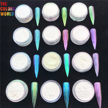 Load image into Gallery viewer, TCT-612 Unicorn White Chameleon Powder Chrome Nails Powder Rainbow Powder Colorful Nails Glitter Aurora Glitter Mermaid Manicure
