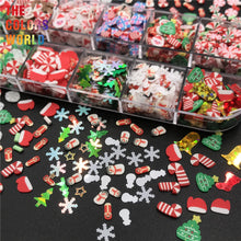 Load image into Gallery viewer, TCT-633 Christmas Non Toxic Nail 3D Decorations , Polymer Clay Slices For Crafts Making