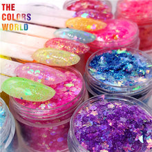 Load image into Gallery viewer, Mix Iridescent Rainbow Nail Glitter