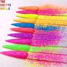 Load image into Gallery viewer, Neon Matte Color Chunky Glitter Powder