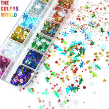 Load image into Gallery viewer, Christmas Mix Xmas Nail Glitter