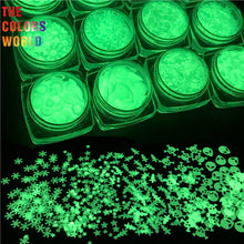 Load image into Gallery viewer, TCT-744 Luminous Glow in Dark Shape Glitter Long Last Glowing Noctilucent Glitter Shape