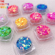 Load image into Gallery viewer, TCT-755 Valentine's Day Iridescent Tail Heart Nail Glitter Decoration Mermaid Manicure