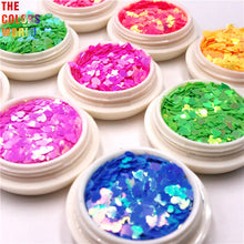 Load image into Gallery viewer, TCT-755 Valentine's Day Iridescent Tail Heart Nail Glitter Decoration Mermaid Manicure