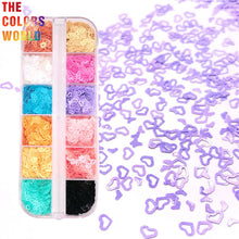 Load image into Gallery viewer, Hollow Heart Solvent Resistant Glitter